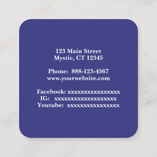 Celestial glittering swirl スクエア名刺 (裏面)