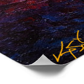 Celestial Glow - Bare Trees in Lunar Reflection ポスター (角)