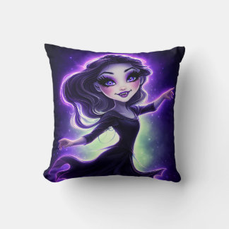 Celestial Glow Girl Throw Pillow クッション