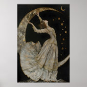 Celestial Goddess Art Print, Gothic Romance Decor, ポスター (正面)