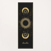 Celestial Gold Black Sun Moon Phase Personalized  ヨガマット (正面)