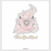 Celestial Gold Heart Sticker - "Follow Your Heart" シール (シート)