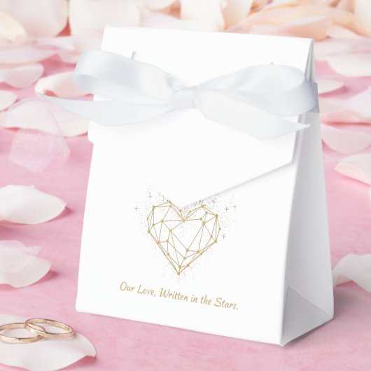 Celestial Gold Heart Wedding Favor Box - Our Love フェイバーボックス (ウェディング)
