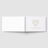 Celestial Gold Heart Wedding Guest Book - Our Love ゲストブック (全面)