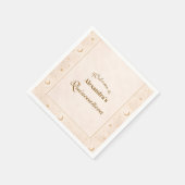 Celestial Gold Moon Quinceañera スタンダードカクテルナプキン (角)