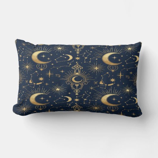 Celestial Gold Pillow ランバークッション (正面)