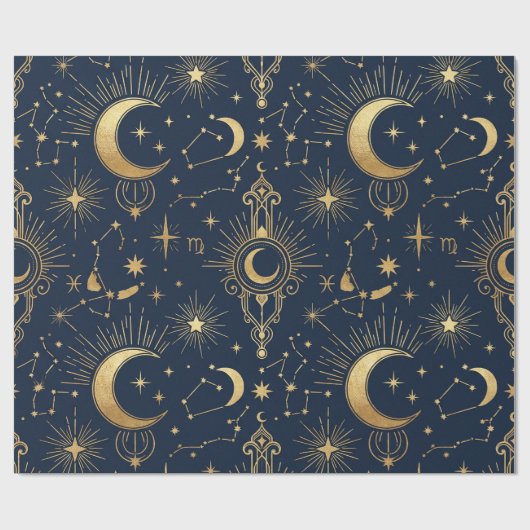 Celestial Gold Wrapping Paper ラッピングペーパー (フラット)
