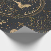 Celestial Gold Wrapping Paper – Gothic Luxe Starry ラッピングペーパー (角)