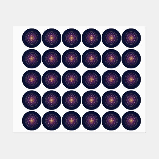 Celestial Golden Mandala — Balance in the Infinite ラベル (シート)