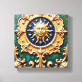 Celestial Golden Sun Plaque キャンバスプリント (正面)
