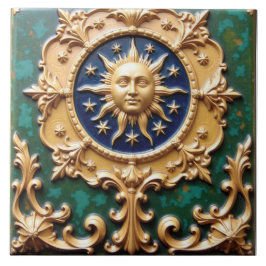 Celestial Golden Sun Plaque タイル