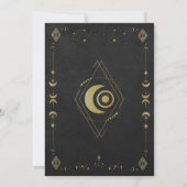 Celestial Gothic Black and Gold Wedding Invitation 招待状 (裏面)