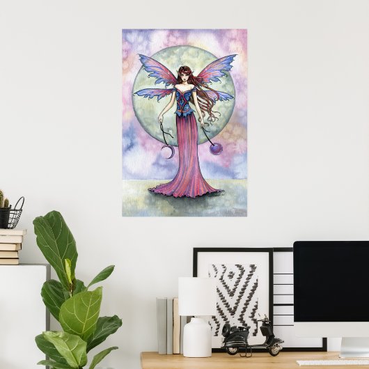 Celestial Gothic Fairy Poster Print ポスター (ホームオフィス)
