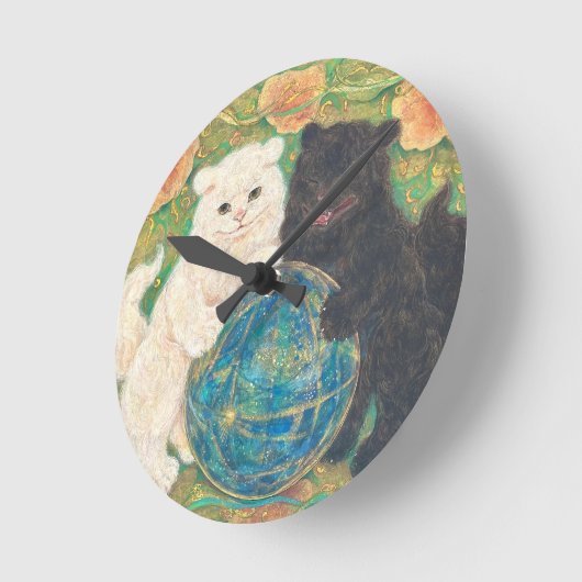 Celestial Guardians: Cosmic Harmony ラウンド壁時計 (傾斜)