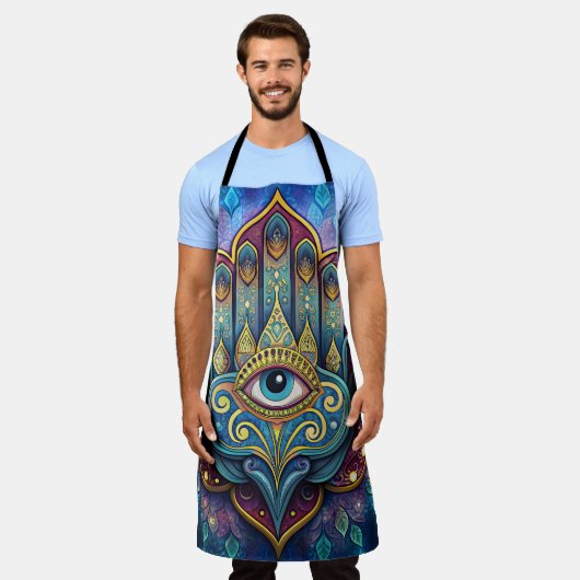 Celestial Hamsa  エプロン (着用した状態)