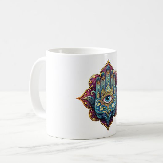 Celestial Hamsa コーヒーマグカップ (正面左)