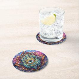 Celestial Hamsa  ラウンドペーパーコースター