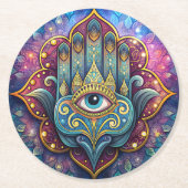 Celestial Hamsa  ラウンドペーパーコースター (正面)