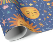 Celestial Hand Drawn Pattern - Wrapping Paper Roll ラッピングペーパー (ロールコーナー)