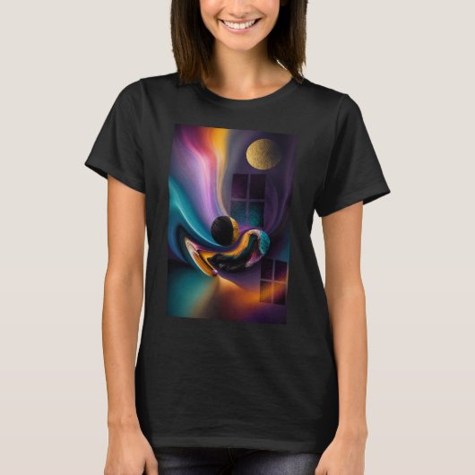 Celestial Harmony | 抽象的な夢の世界 Tシャツ (正面)