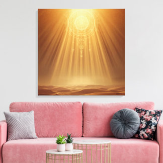 Celestial Harmony Gateway Boho Wall Art | Sacred キャンバスプリント