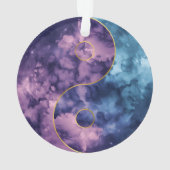 Celestial Harmony: Watercolor Nebula Yin Yang オーナメント (裏面)