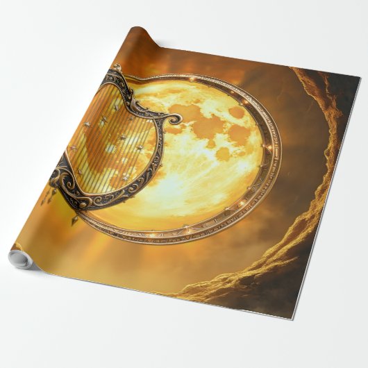 Celestial Harp of the Golden Moon ラッピングペーパー (アンロールド)