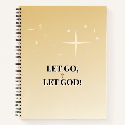 Celestial Healing Let Go Let God Cross ノートブック (正面)