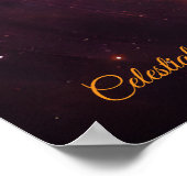 Celestial Heart – Abstract Cosmic Love Art ポスター (角)