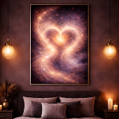 Celestial Heart – Abstract Cosmic Love Art ポスター