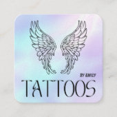Celestial heaven wing Tattoo Salon Holographic スクエア名刺 (正面)
