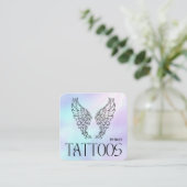 Celestial heaven wing Tattoo Salon Holographic スクエア名刺 (スタンド正面)