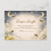 Celestial Honey Bee Baby Shower Diapper Raffle エンクロージャーカード (正面)