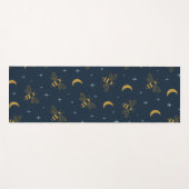 Celestial Honeybee Yoga Mat – Moon & Stars Pattern ヨガマット (正面(横))