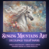 Celestial Horse Fantasy Galaxy Decoupage 薄葉紙