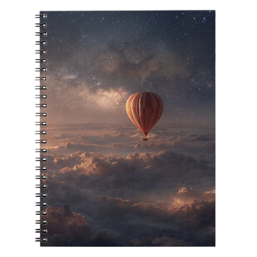 Celestial Hot Air Balloon Sky Notebook ノートブック (正面)