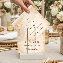 Celestial Ivory Gold Baby Shower スタンダードカクテルナプキン