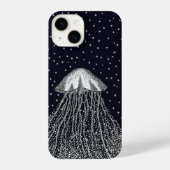 Celestial Jellyfish Dot Art Dreamscape stars iPhoneケース (裏面)