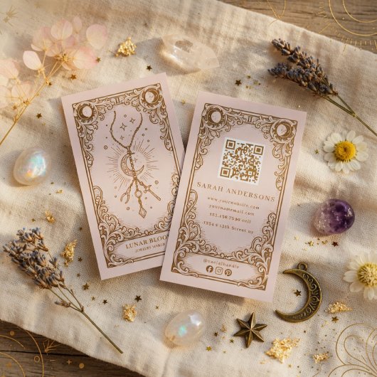 Celestial Jewelry Business Card | Mystical Moon 名刺