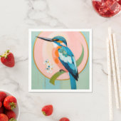 Celestial Kingfisher: A Study in Azure and Gold スタンダードカクテルナプキン (インサイチュ)
