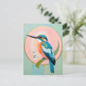 Celestial Kingfisher: A Study in Azure and Gold ポストカード (スタンド正面)