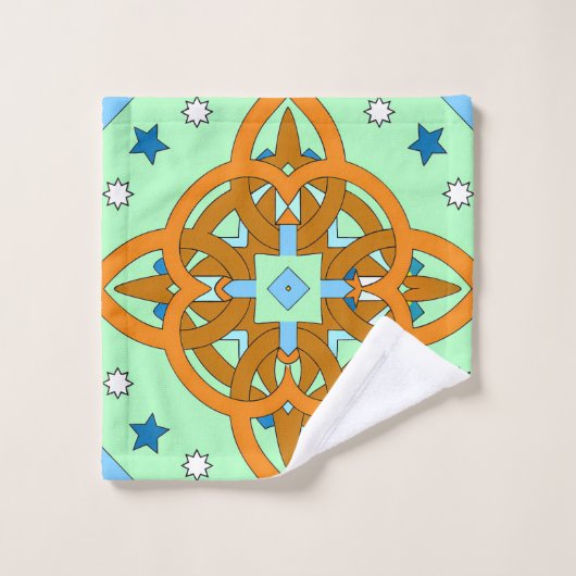 Celestial Knot Art Prints | Unique Star Patterns ウォッシュタオル (ウォッシュタオル)