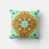 Celestial Knot Art Prints | Unique Star Patterns クッション (正面)
