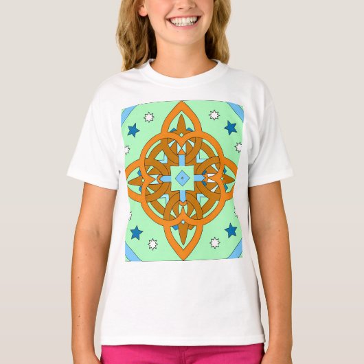 Celestial Knot Art Prints | Unique Star Patterns Tシャツ (正面)