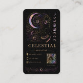 Celestial Lash Artist Luxury Black Gold QR Beauty 名刺 (正面)