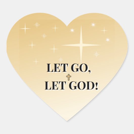 Celestial Let Go Let God Cross Blessing ハートシール (正面)