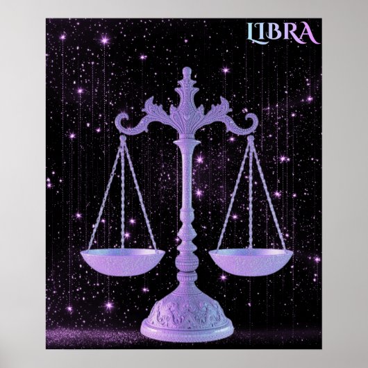 Celestial Libra – Astrology Art ポスター (正面)