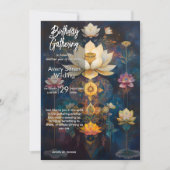 Celestial Light | Lotus Flower Design 招待状 (正面)