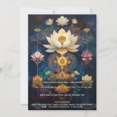 Celestial Light | Lotus Flower Design 招待状 (裏面)