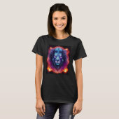 Celestial Lion God In Space Leo Zodiac Universe Ga Tシャツ (正面フル)